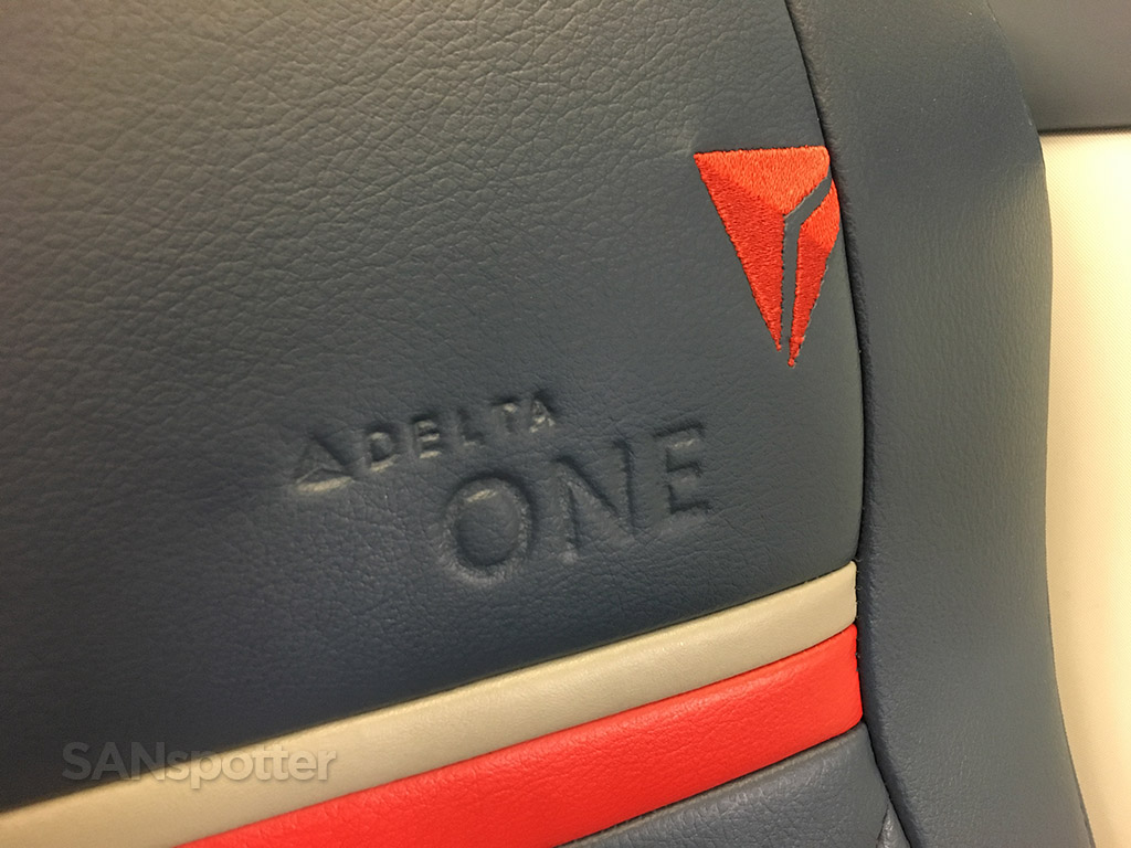 Delta One logo in seat A330-300