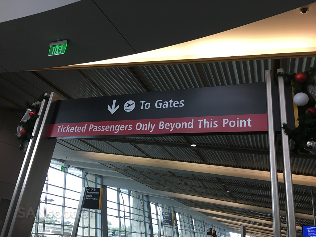 Ticketed passengers only beyond this point