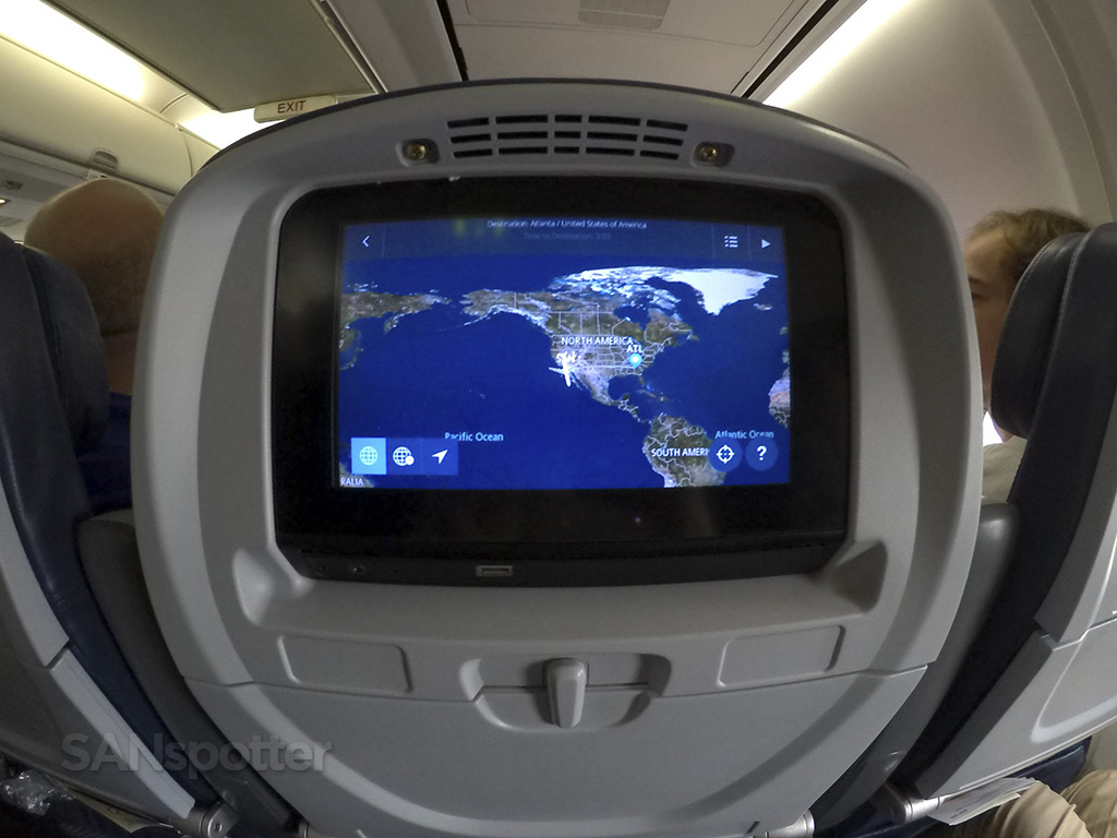 Delta Air Lines 757-300 seat-back video screen