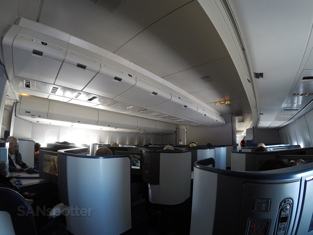 Delta One 747-400 cabin 