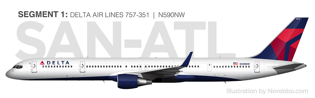 delta 757-300 side view drawing