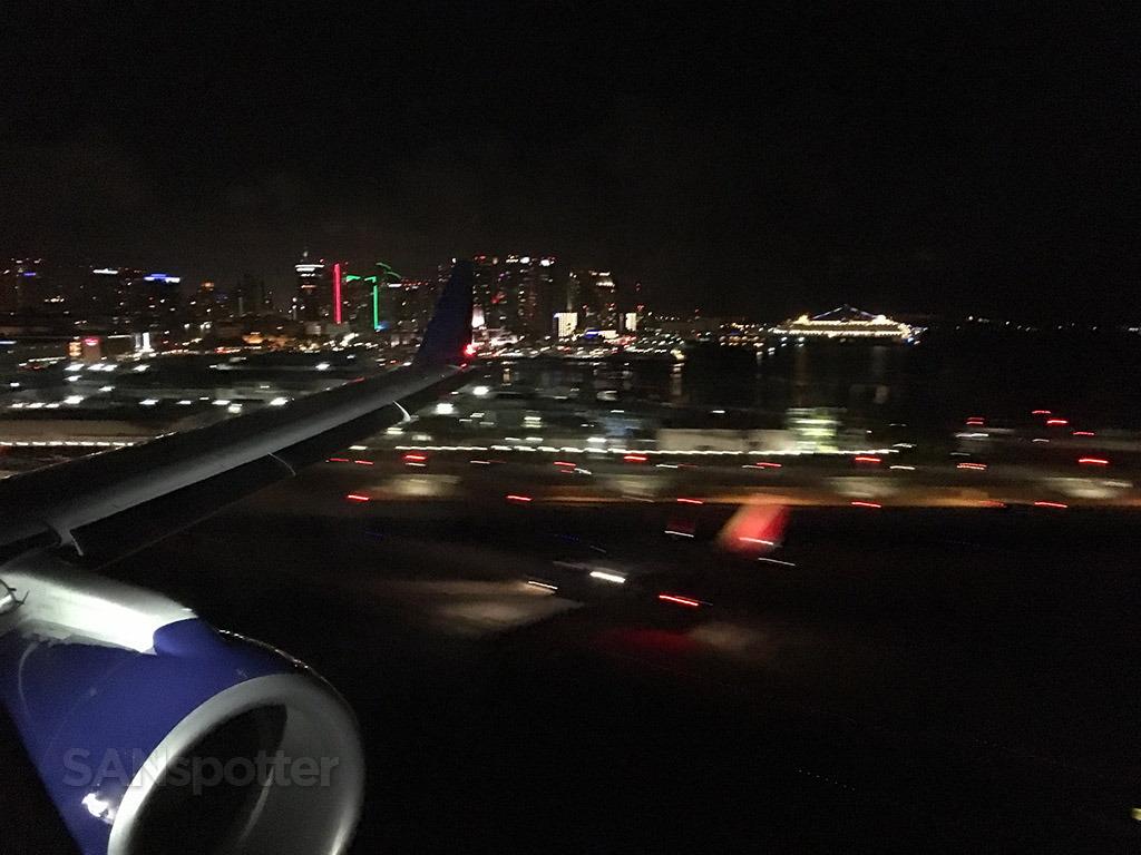 flying into san diego at night