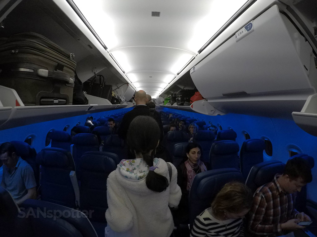 Delta Air Lines A321 economy class cabin