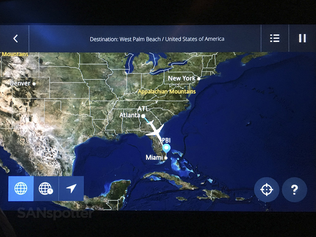 delta atl-pbi in flight map