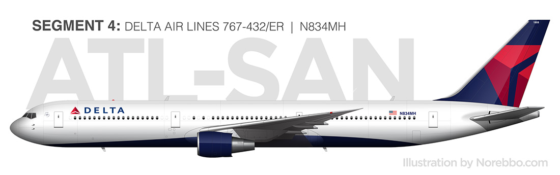 delta 767-400 side view