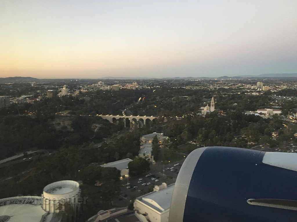 flying over balboa park