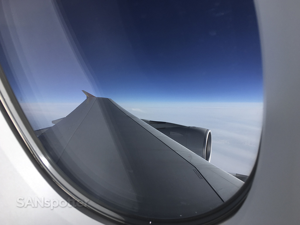 Asiana A380 wing view