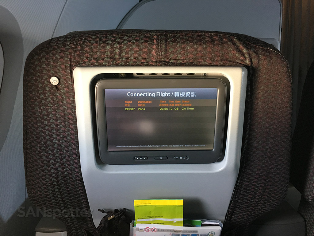 eva air connecting flight information