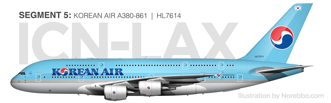 korean air a380 side view