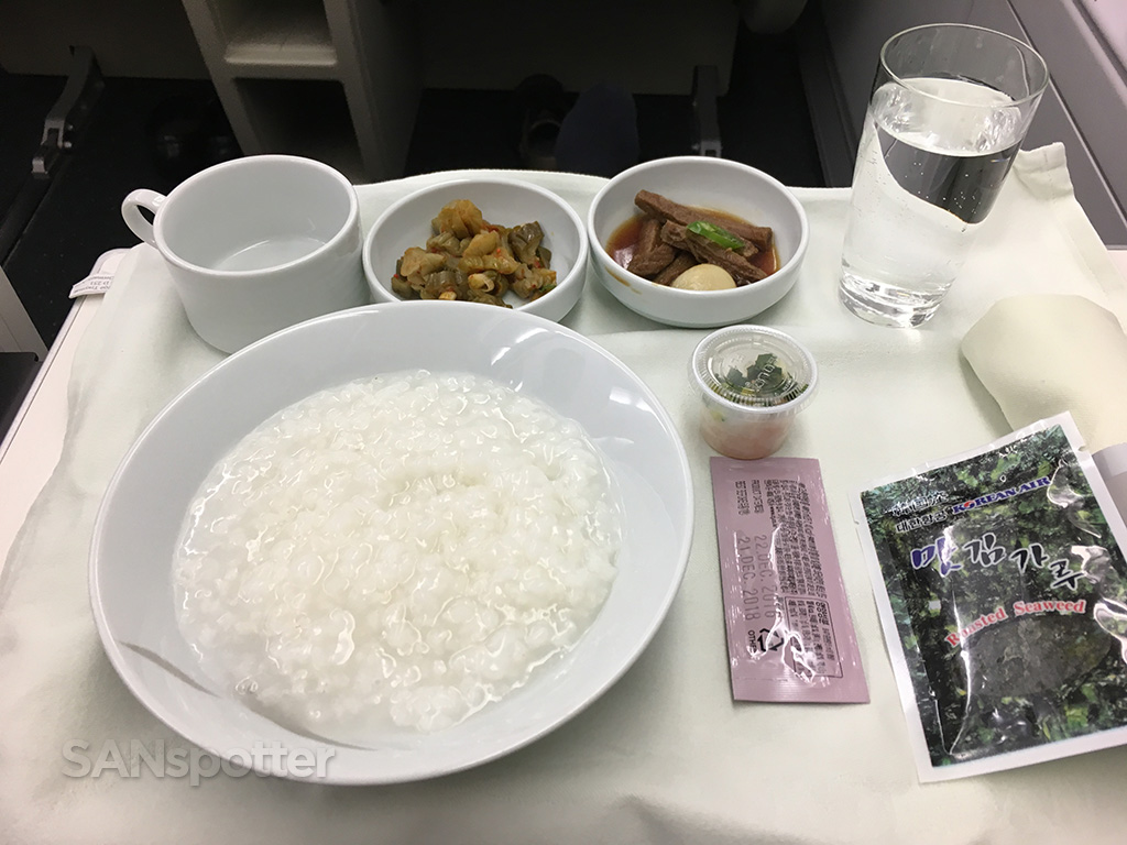 korean air business class breakfast