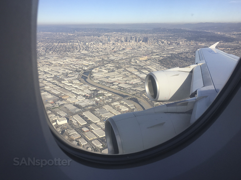 korean air a380 los angeles approach