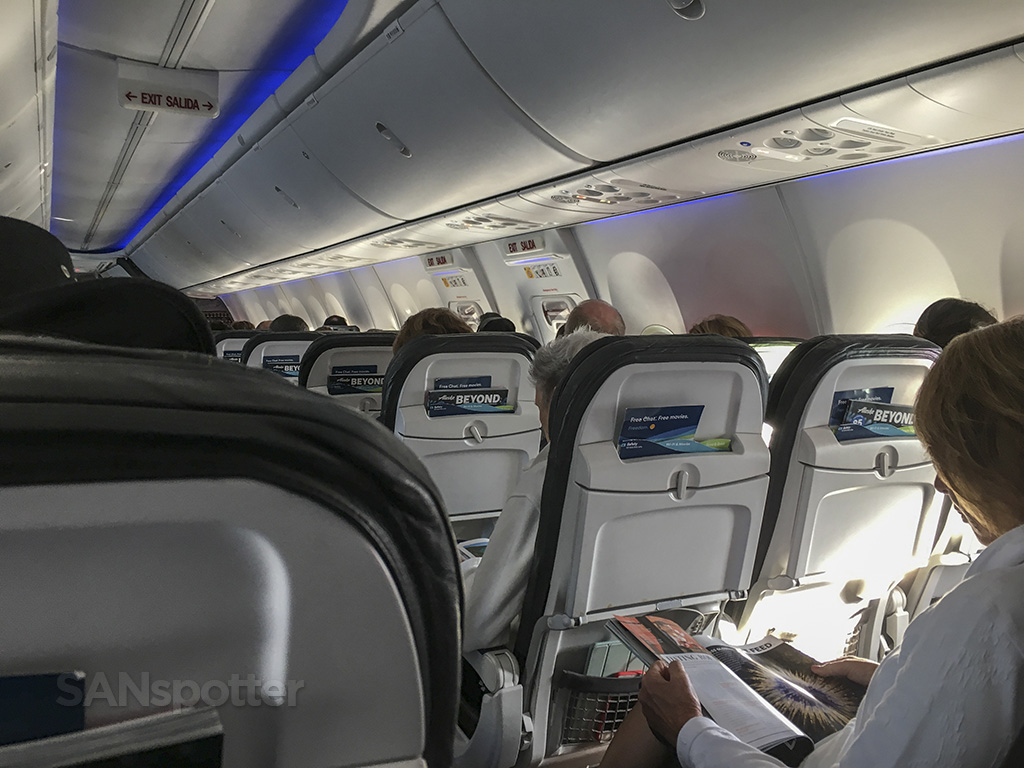 Alaska Airlines 737-800 interior take off