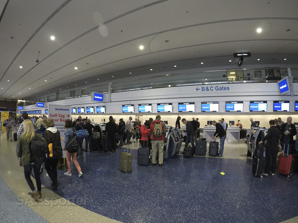 southwest airlines LAS airport bag drop