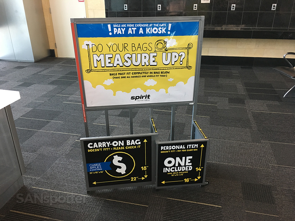 spirit airlines bag size check