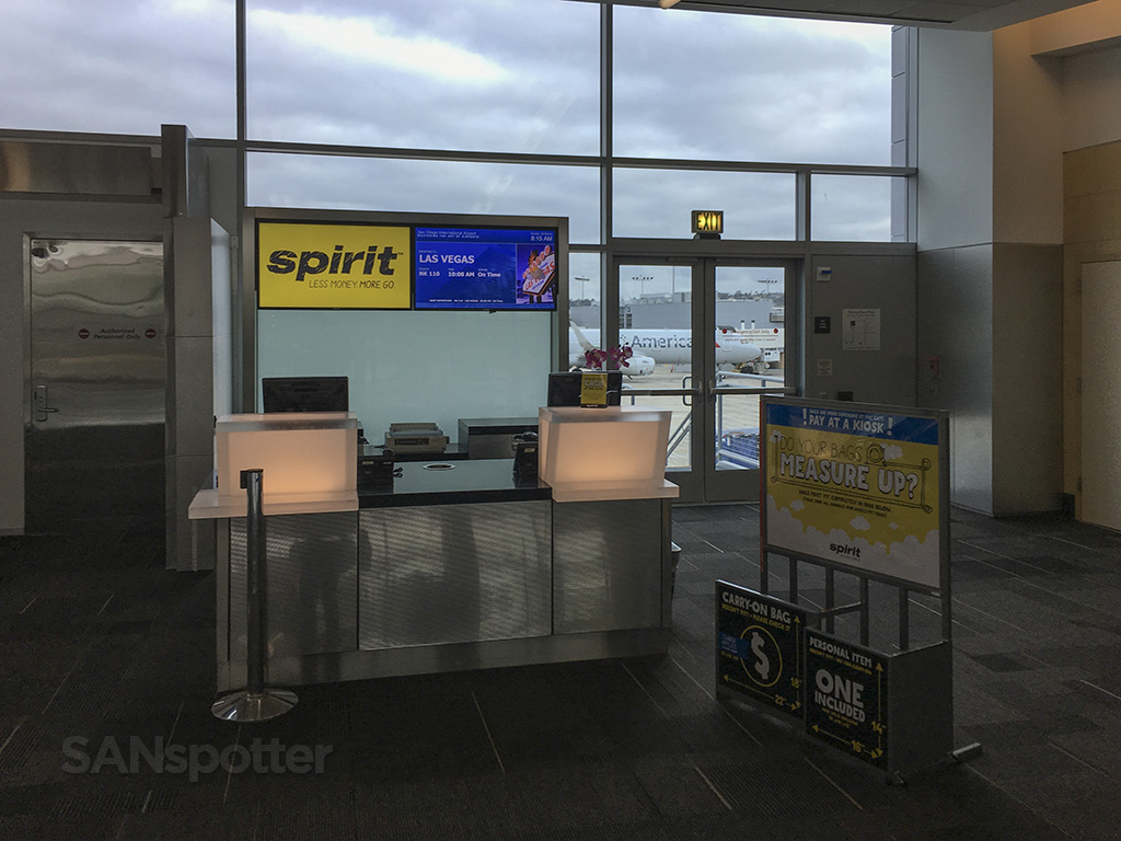 spirit airlines gate SAN terminal 2 west