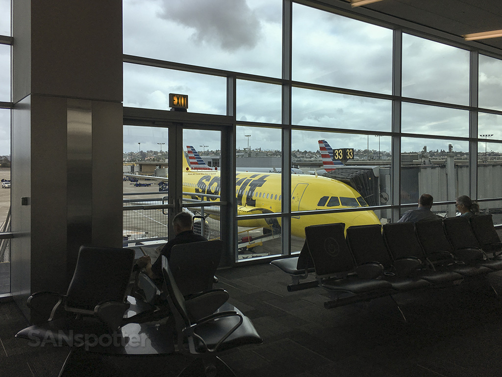 spirit airlines terminal 2 west SAN