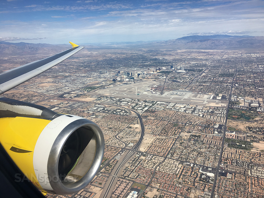 flying over las vegas spirit airlines a320