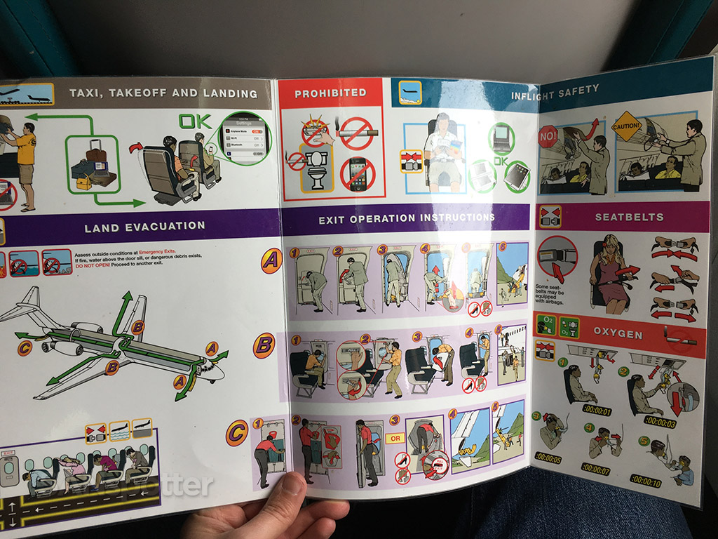 Hawaiian Airlines 717 safety card