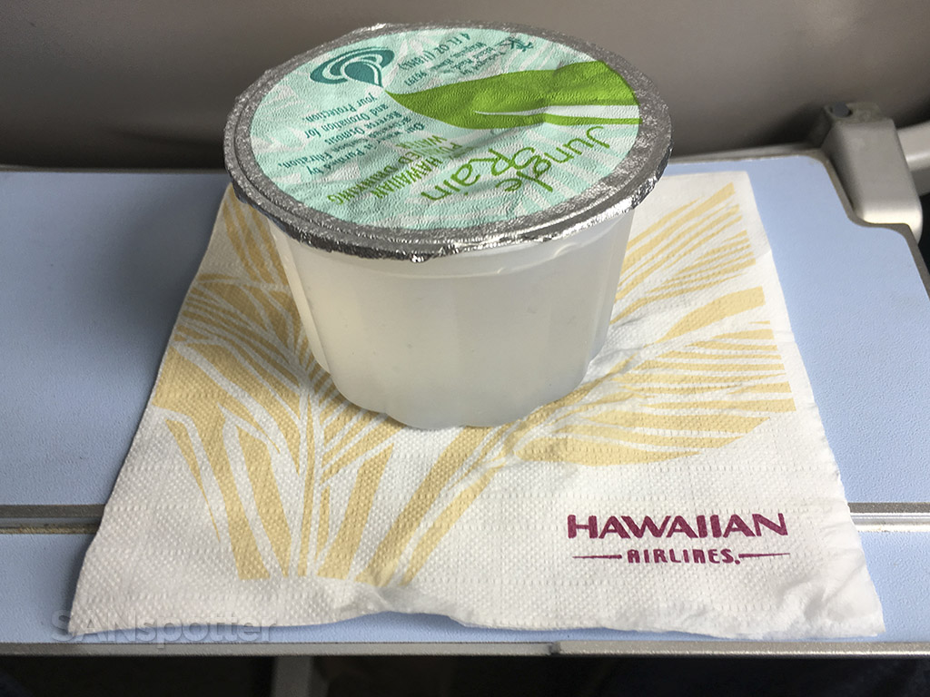 Hawaiian Airlines in flight beverage