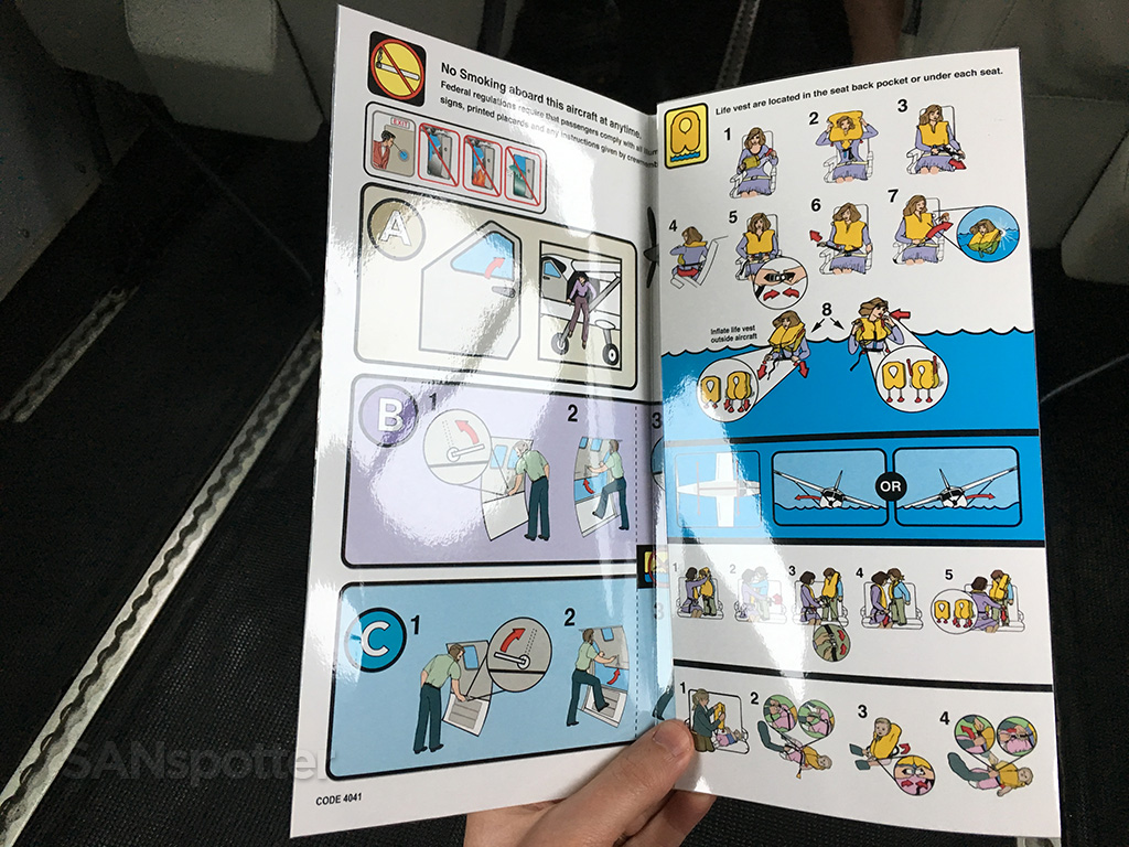 Mokulele Airlines Cessna 208 safety card interior cover