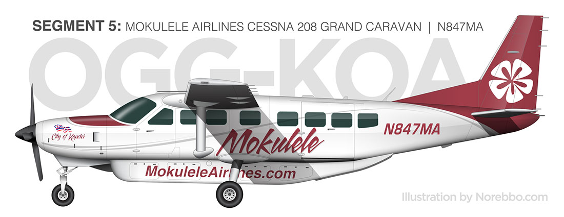 norebbo mokulele airlines cessna 208 side view