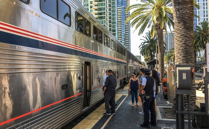 Amtrak Pacific Surfliner business class Los Angeles to San Diego