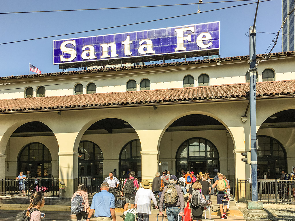 Santa Fe depot sign San Diego 