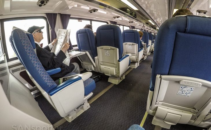 Amtrak Pacific surf liner business class seating layout