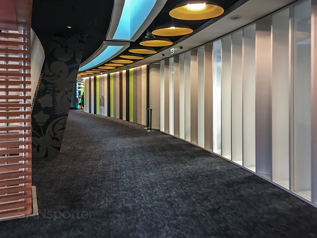 TAP premium lounge hallway