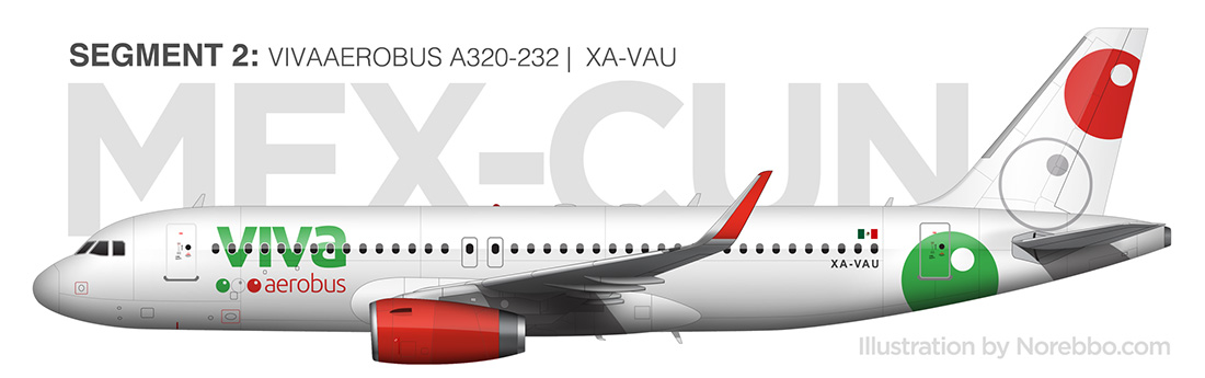 VivaAerobus A320 side view