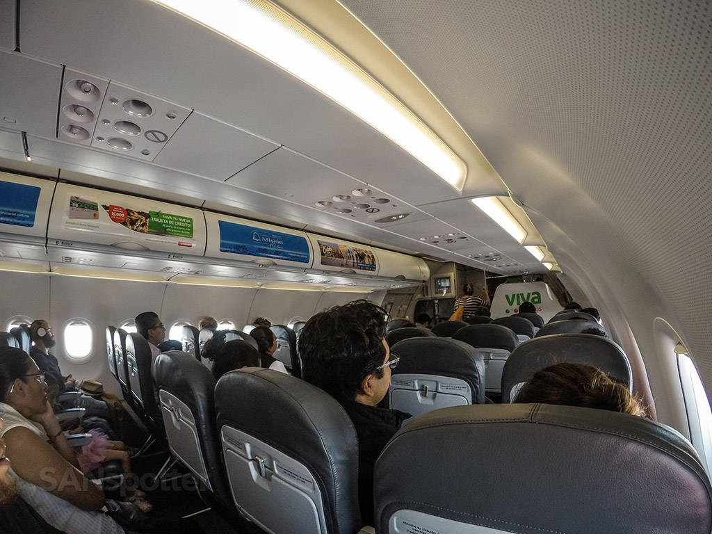 VivaAerobus a320 interior in flight