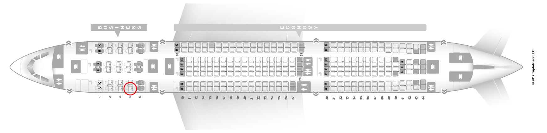Seat map of this Asiana A330-300