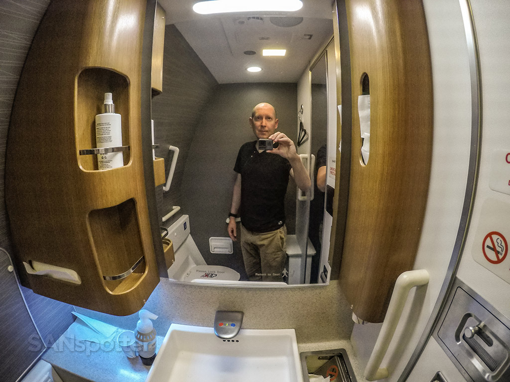 American Airlines 777-300 first class lavatory 