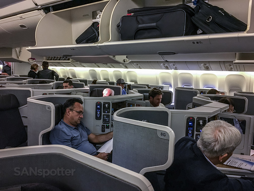 American Airlines 777–300 business class cabin