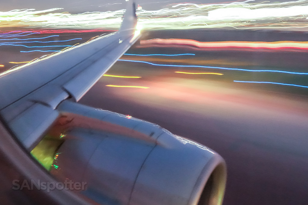 Slow shutter speed take off picture
