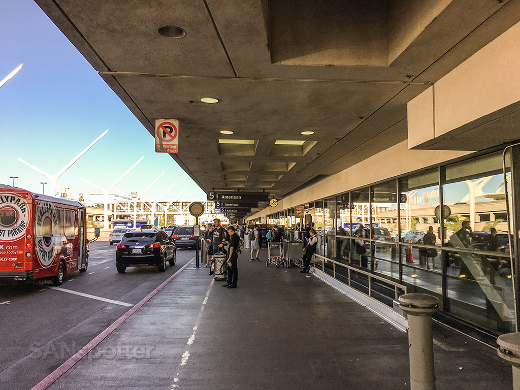 Curbside LAX terminal five American Airlines