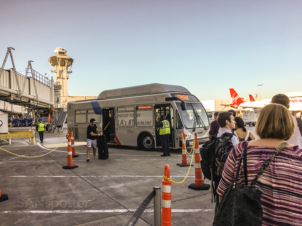 American Airlines interterminal bus LAX