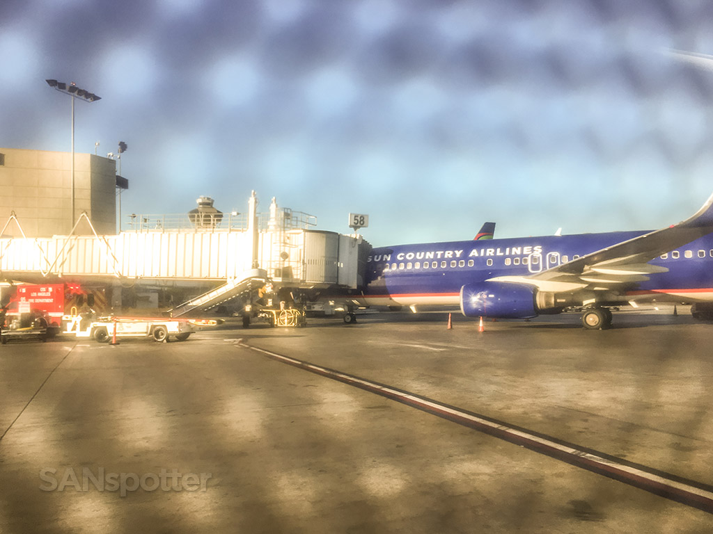 View from American Airlines bus to commuter terminal LAX