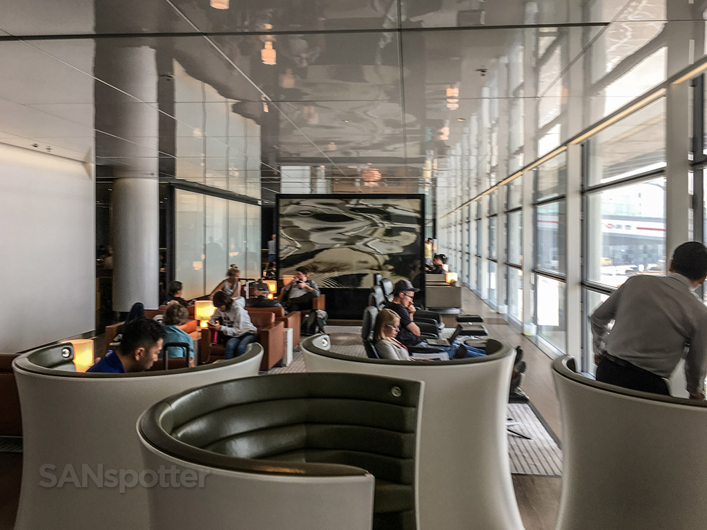 The bridge business class lounge Hong Kong airport interior