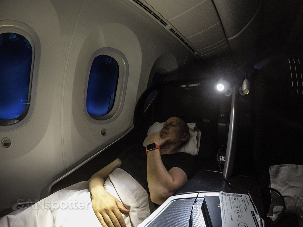 Japan Airlines business class flat bed