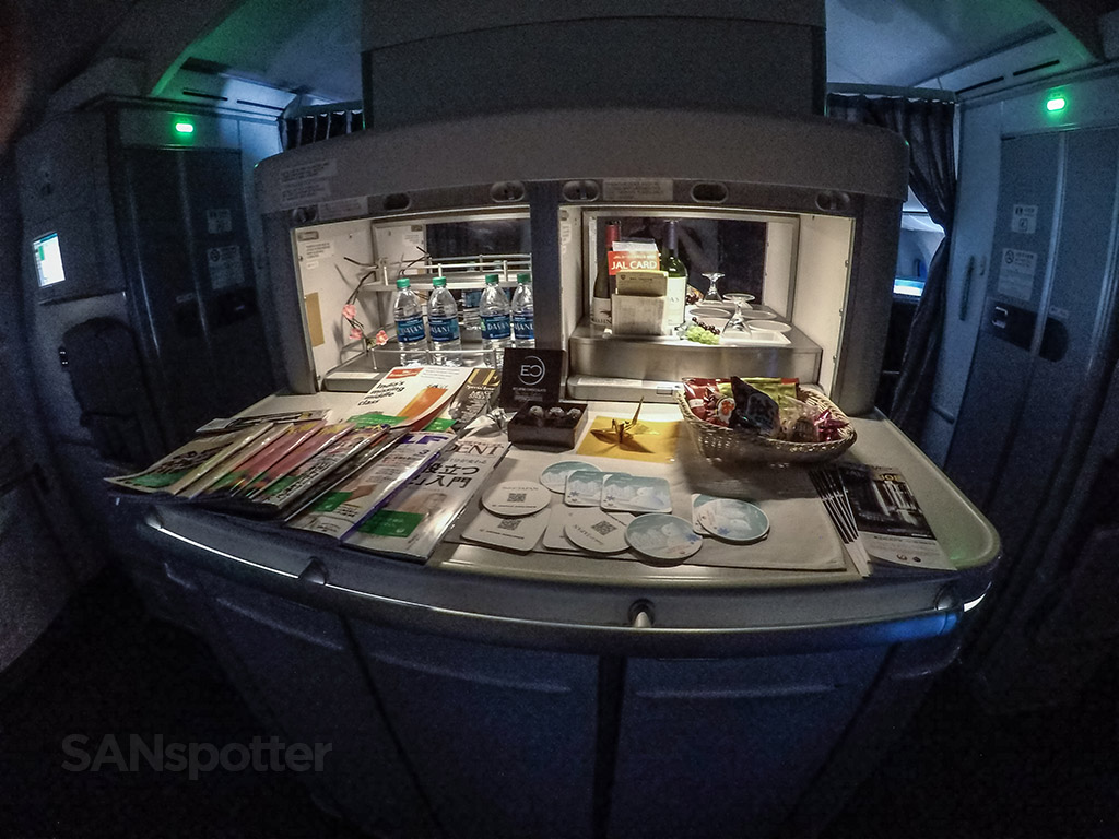 Japan Airlines business class self serve bar