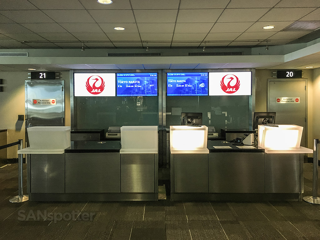 Japan Airlines gate SAN