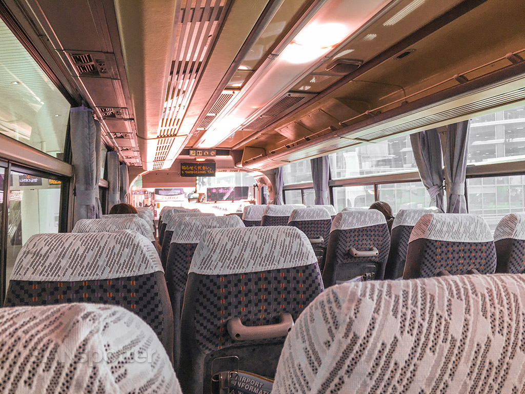 Interior of the Narita to Haneda transfer bus