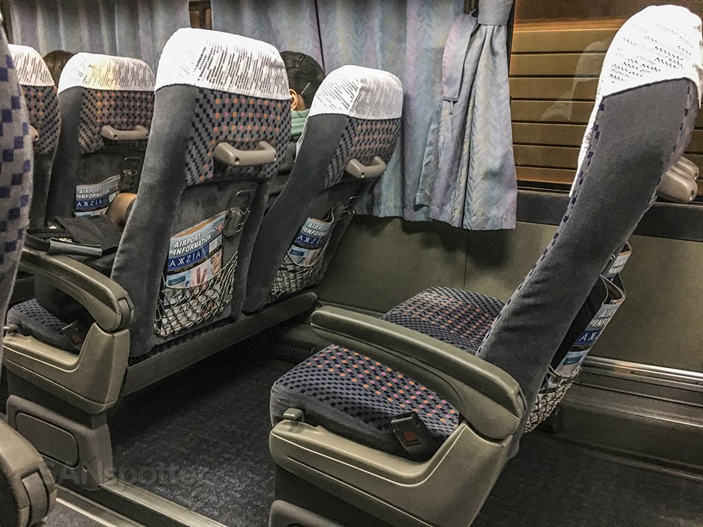 NRT to HND transfer bus interior