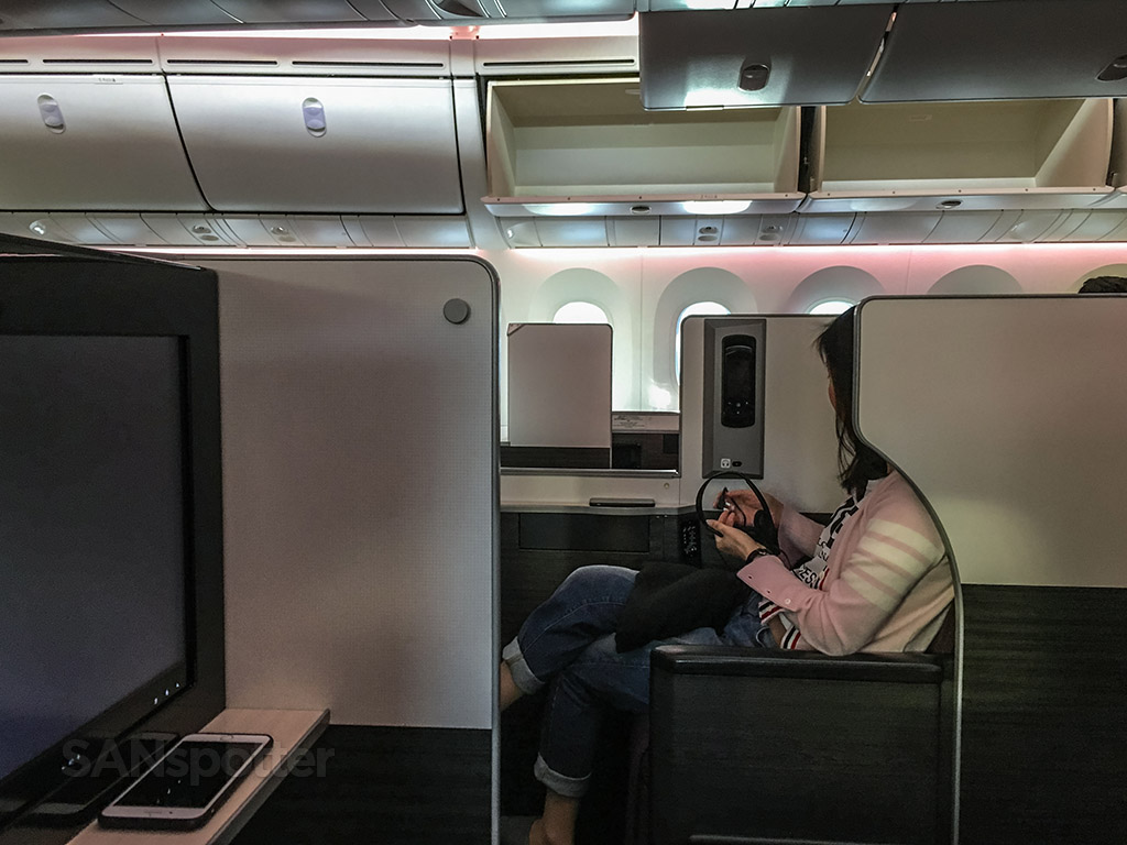 Japan Airlines 787 sky suite privacy