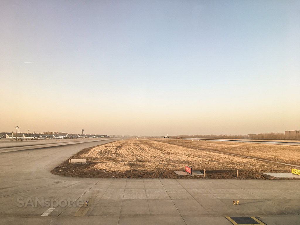 Taxi to runway Beijing airport