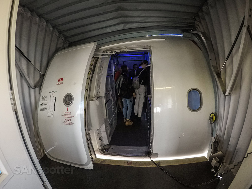Virgin America airbus boarding door