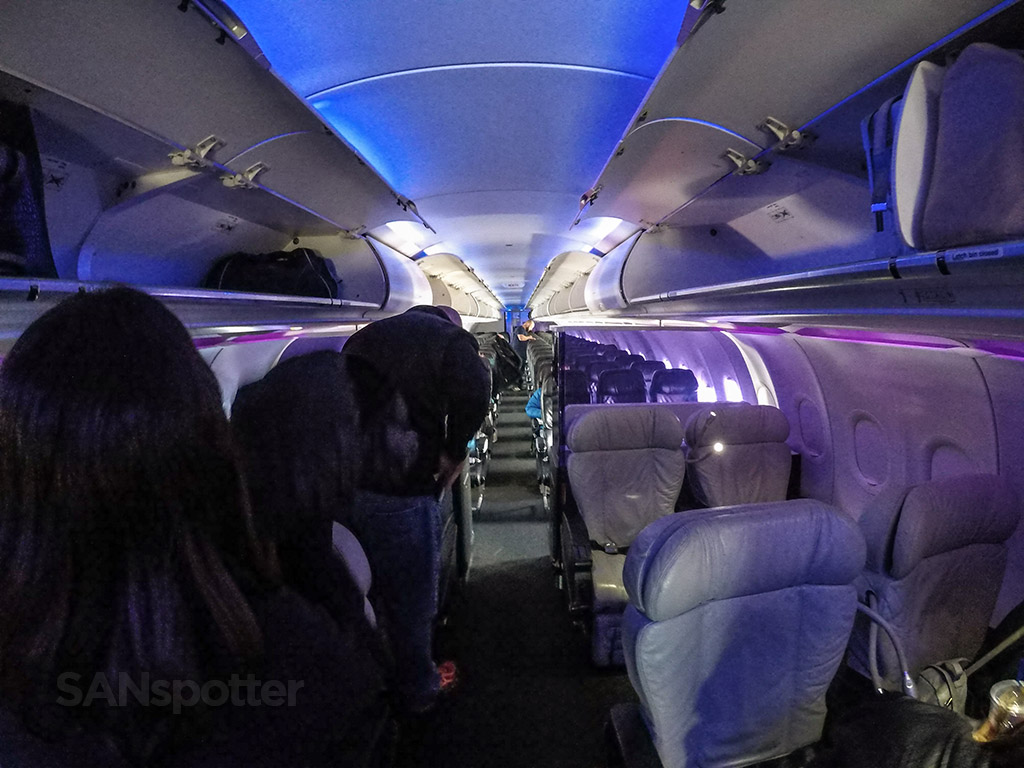 Virgin America a319 first-class cabin