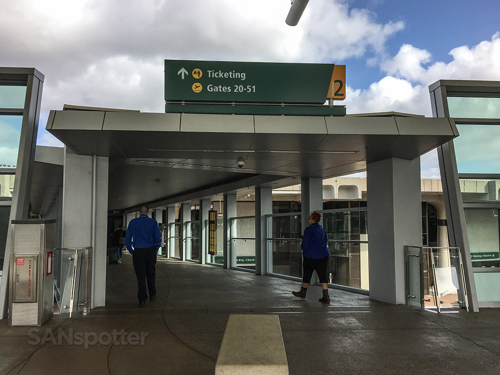 Entrance to terminal two San Diego airport