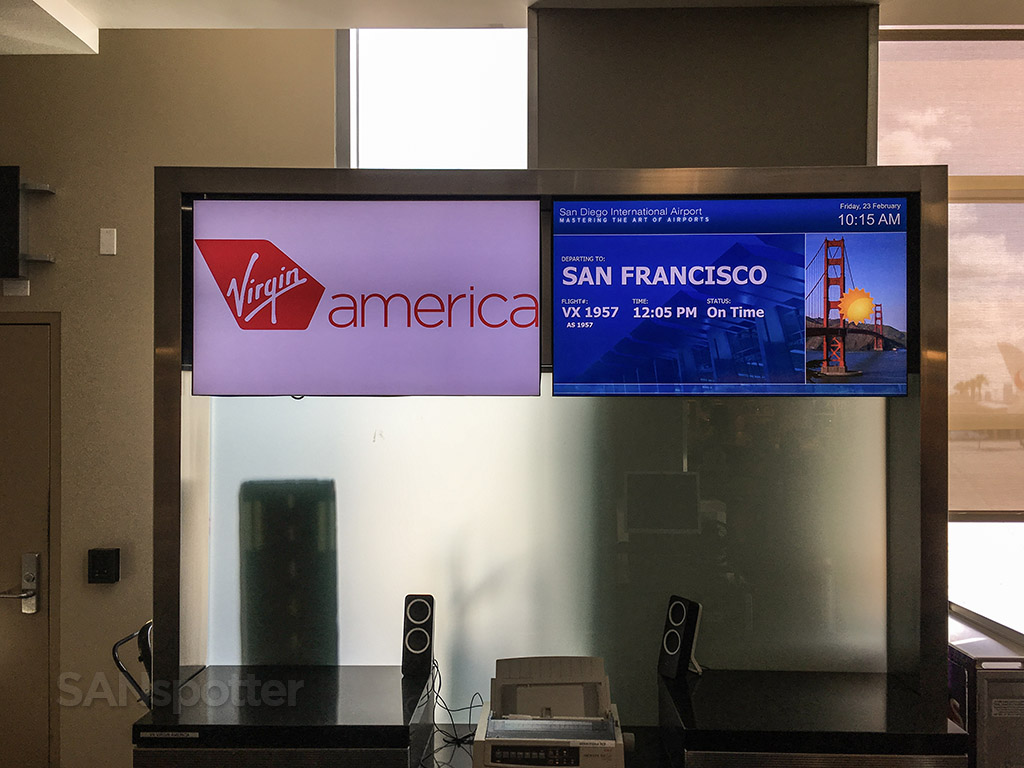 Virgin America gate San Diego international airport